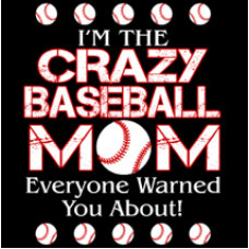 "I'm the Crazy Baseball Mom Everyone Warned You About" Baseball Clothing