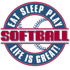 "Eat Sleep Play Softball" Softball Clothing