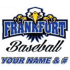 Personalized Frankfort Eagles Baseball Decal
